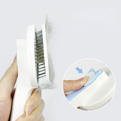 Pet Self Cleaning Cat Brushes, Cat Grooming Brush For Dogs Cats For Long Haired &amp; Short Hair Gently To Remove Loose Undercoat, Mats Tangled
