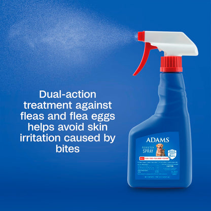 Adams Flea &amp; Tick Spray for Dogs &amp; Cats 16 oz. Kills Fleas Eggs Larvae Ticks