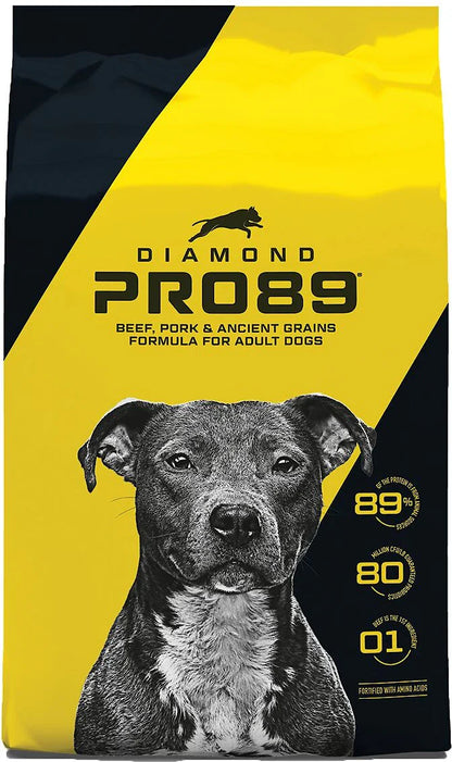 Diamond Pro89 Beef, Pork &amp; Ancient Grains Formula for Adult Dogs 40lbs.