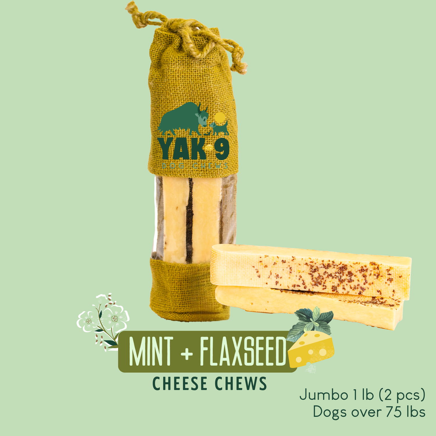Flaxseed &amp; Mint Cheese Chews for Dogs
