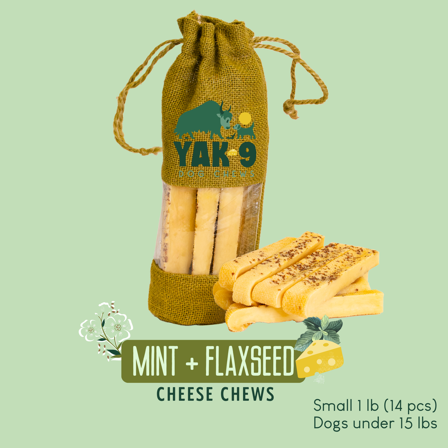 Flaxseed &amp; Mint Cheese Chews for Dogs