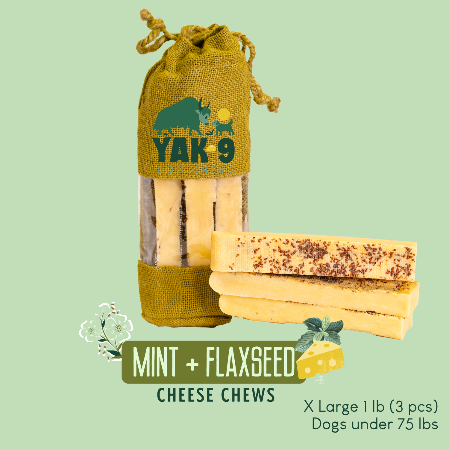 Flaxseed &amp; Mint Cheese Chews for Dogs