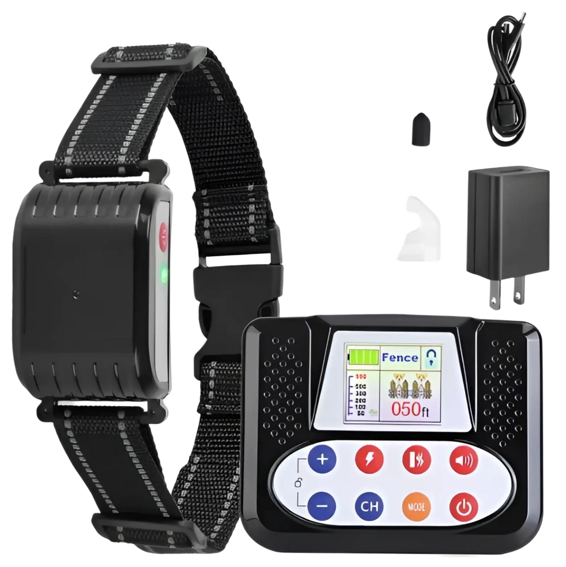 2-in-1 Wireless Dog Fence and Remote Training Collar Ipx6