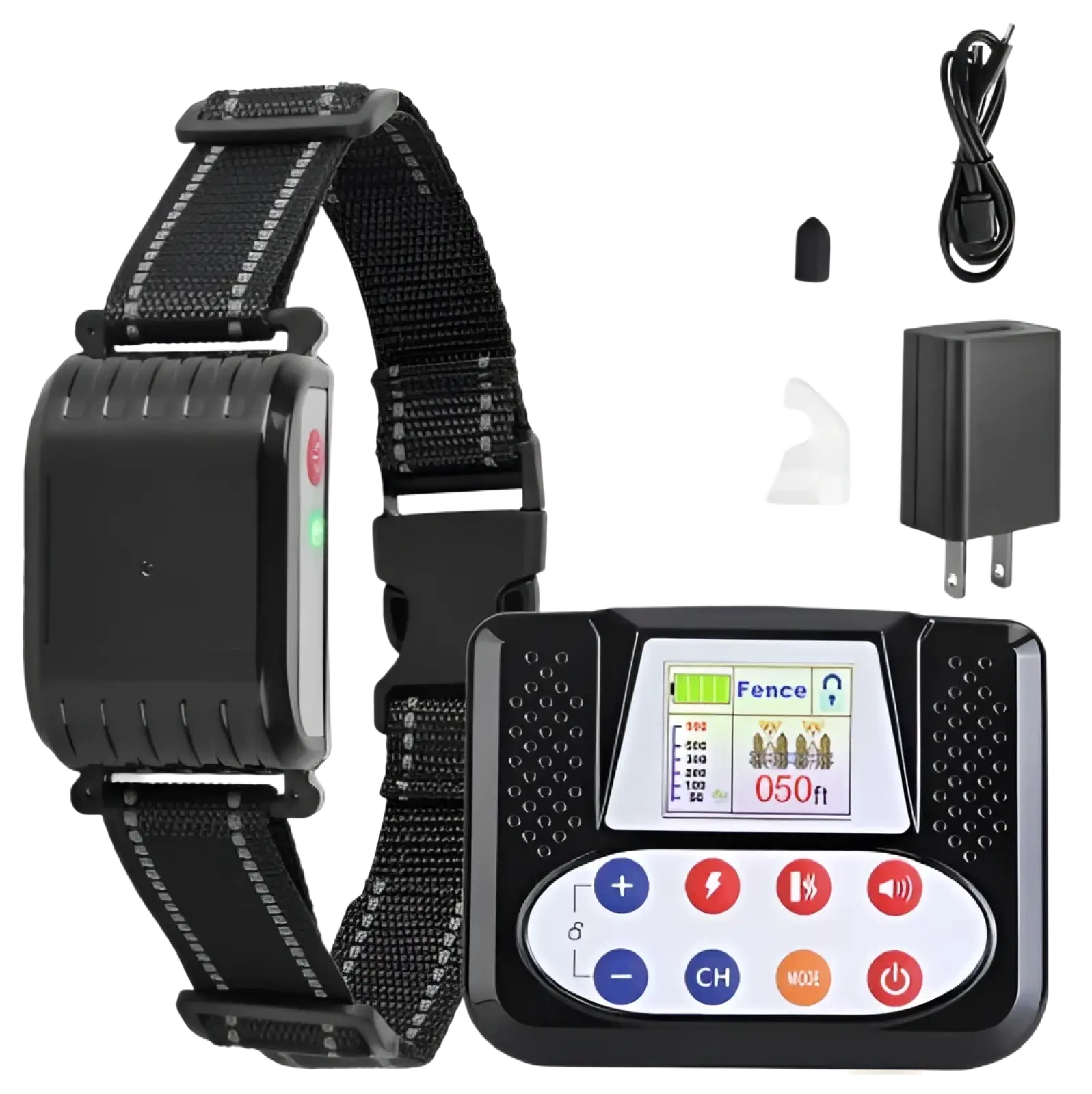 2-in-1 Wireless Dog Fence and Remote Training Collar Ipx6