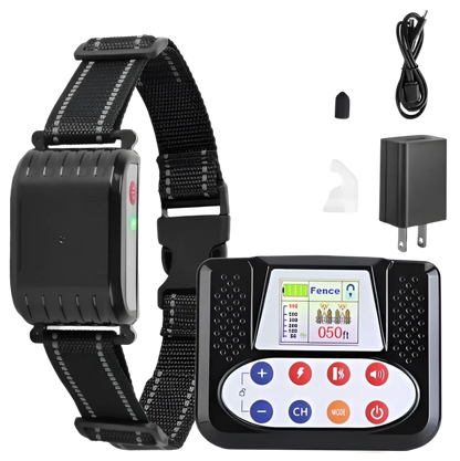 2-in-1 Wireless Dog Fence and Remote Training Collar Ipx6