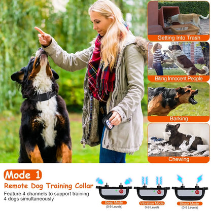 2-in-1 Wireless Dog Fence and Remote Training Collar