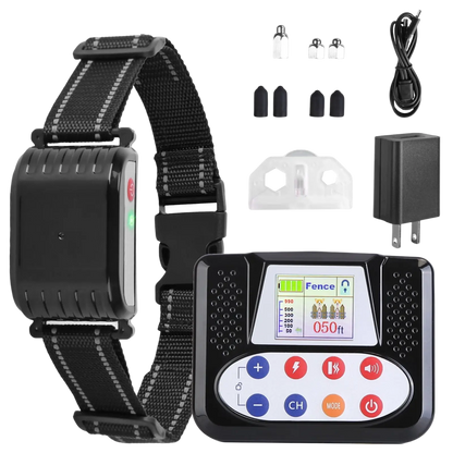 2-in-1 Wireless Dog Fence and Remote Training Collar