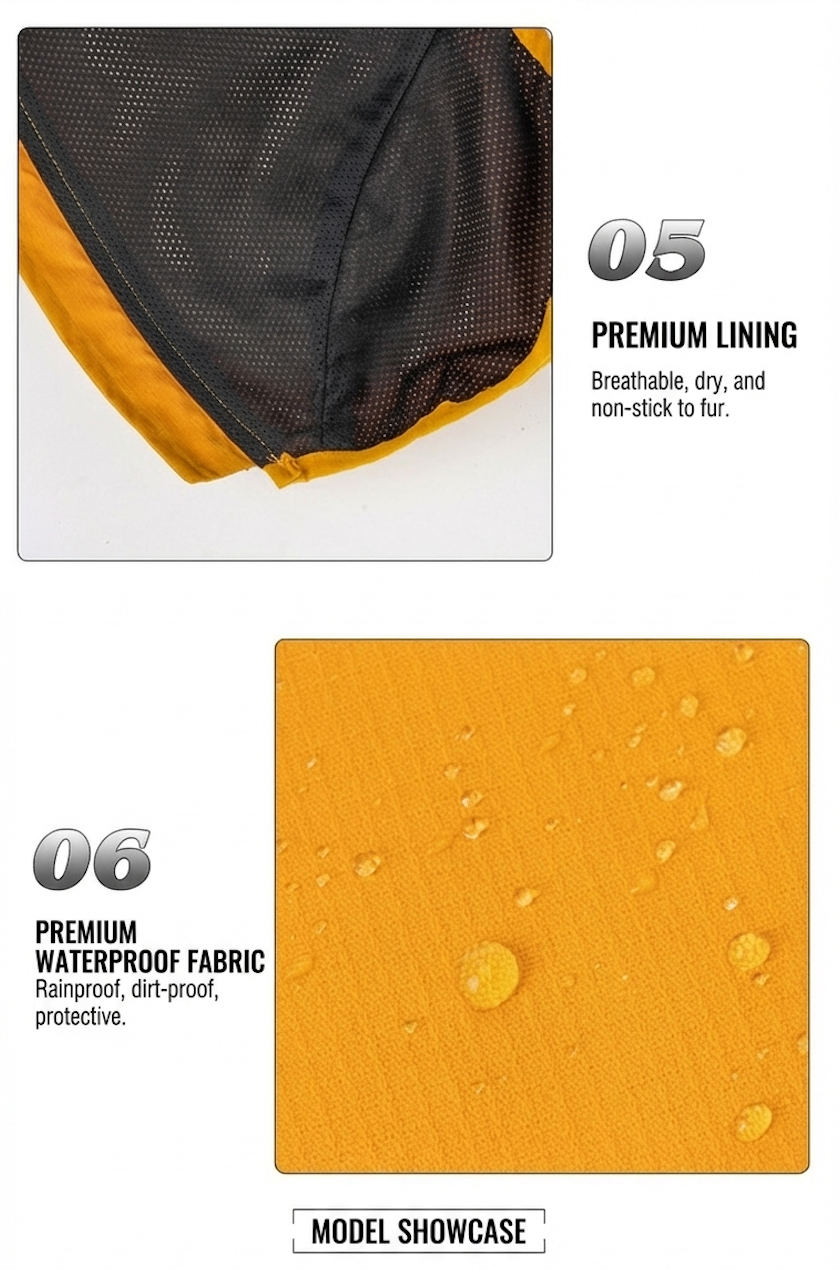 Milou &amp; Lumi Dog Waterproof Reflective Jacket with Harness