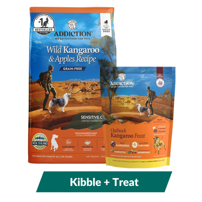 Addiction Outback Kangaroo Feast &amp; Wild Kangaroo &amp; Apples Dry Dog Food Bundle