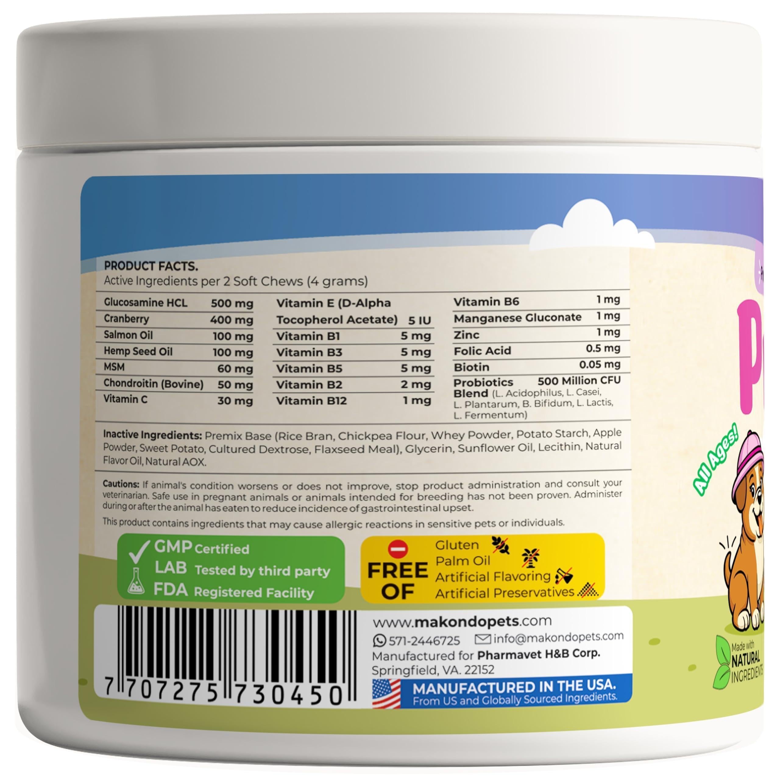 Dog Prenatal Vitamins 120 Soft Chews Folic Acid Zinc B-Complex DHA &amp; EPA