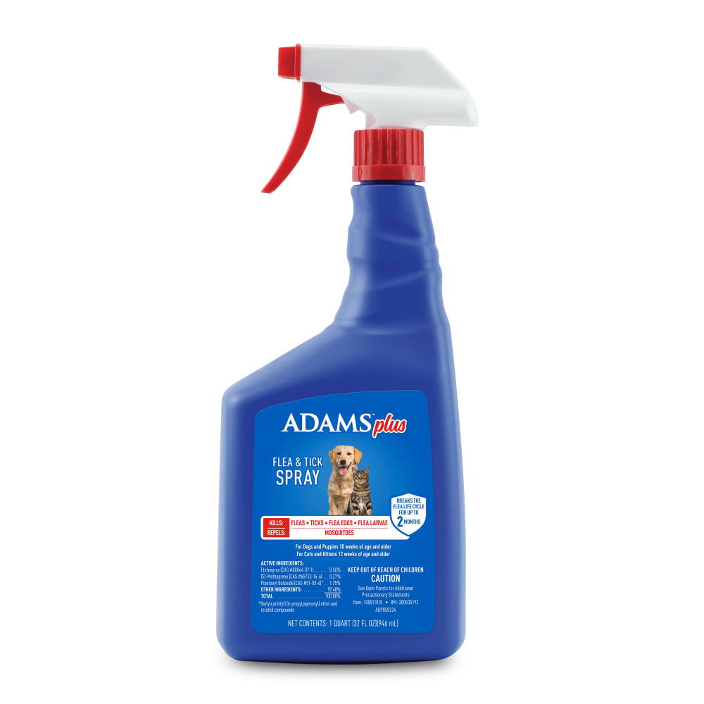 Adams Plus Pet Fleas &amp; Ticks Spray for Cats and Dogs 32 oz.