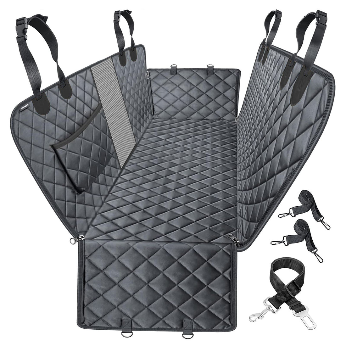 Katziela Classic Hammock Car Seat Cover - Foldable, Waterproof, Travel-Friendly Pet Cover for Cars &amp; SUVs