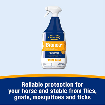 Farnam Bronco Equine Fly Spray Plus Citronella Repellent 32 oz. for Horses &amp; Dogs 2PK