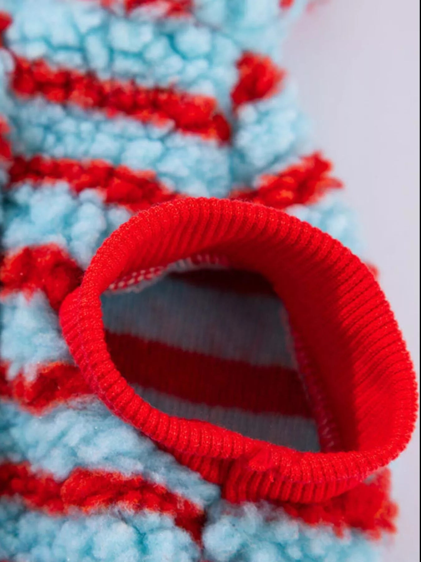 Striped Hooded Plush Pet Sweater