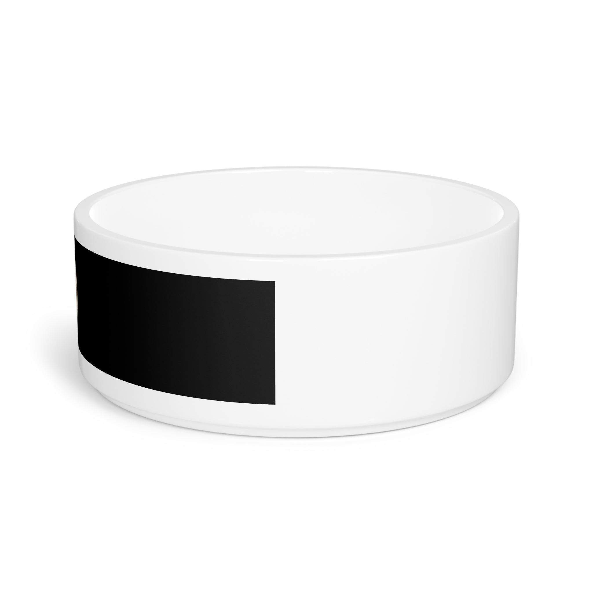 Black Ceramic Pet Bowl with Cat Accepted Emblem — Durable Food &amp; Water Dish for Dogs &amp; Cats