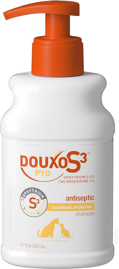 Douxo S3 PYO Shampoo 6.7 oz Dog &amp; Cat Antiseptic Itch Relief Skin Care