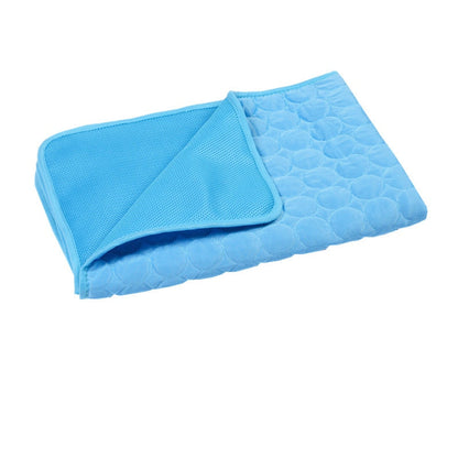 Dog Cooling Mat Cooling Pad For Pets Chilly Pad For Kennels, Crates, Cars, Indoor &amp; Outdoor Ice Silk Mat Cooling Blanket Cushion Non-Toxic Breathable Sleep Bed Beach