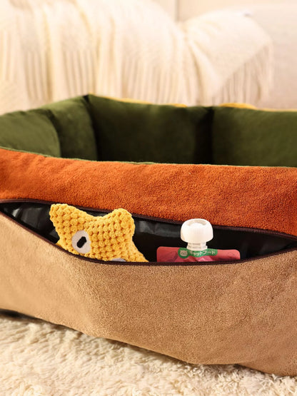 Comfortable &amp; Secure Pet Car Seat Bed