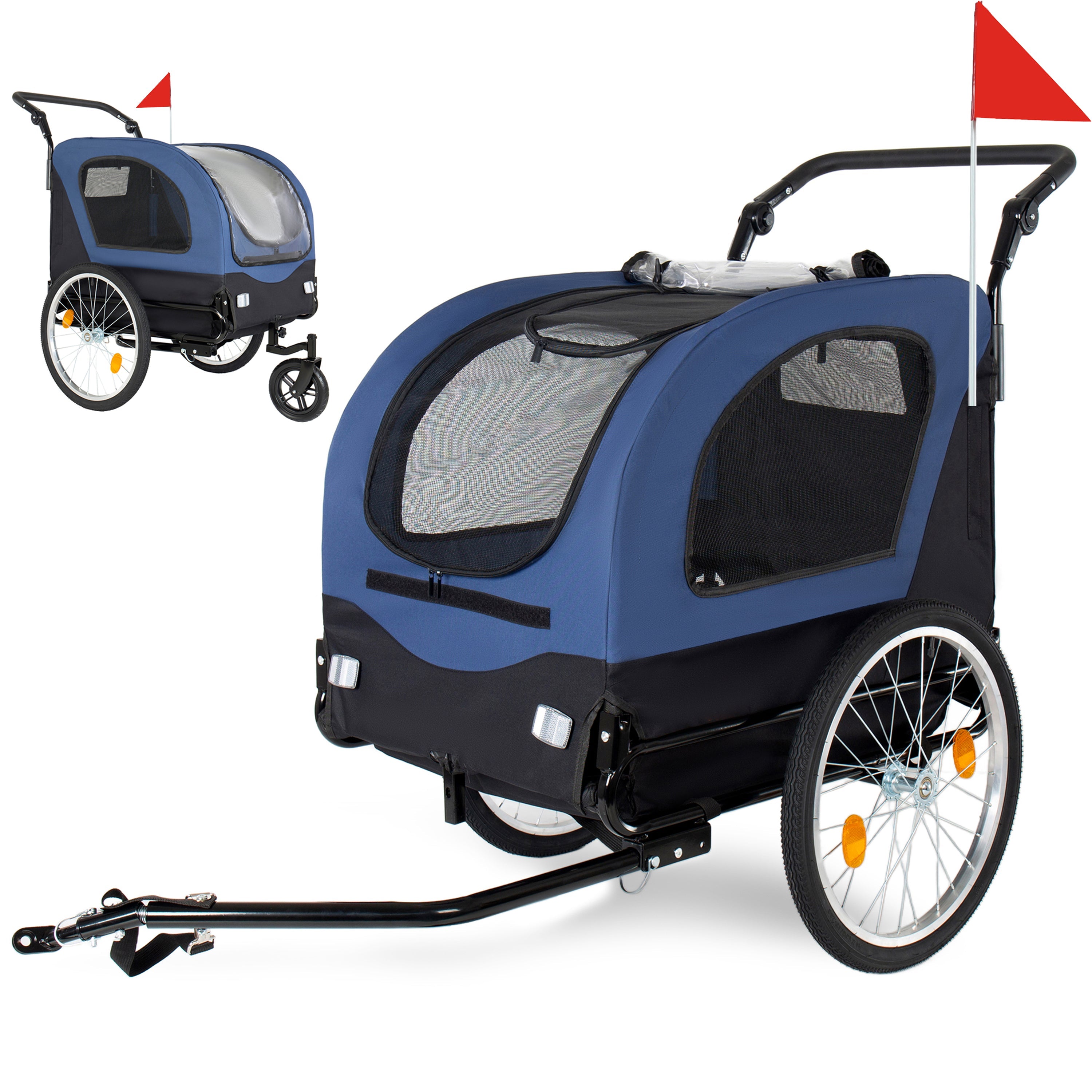 2-in-1 Bike Trailer &amp; Pet Stroller for Dogs up to 110lbs