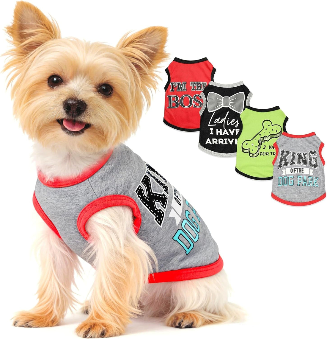 Small Dog Shirts — Cute Puppy Clothes for Chihuahua, Yorkie &amp; Small Breeds | 4-Pack