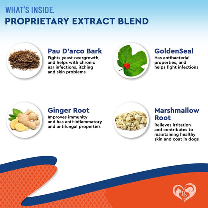 Dog Yeast &amp; Anti-Itch Supplement Drops Skin Ears &amp; Allergy Relief
