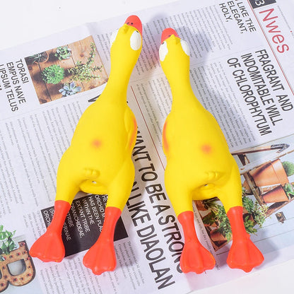 Pet Latex Toy Soft and Durable Latex Squeaky Duck for Small and Medium Dogs