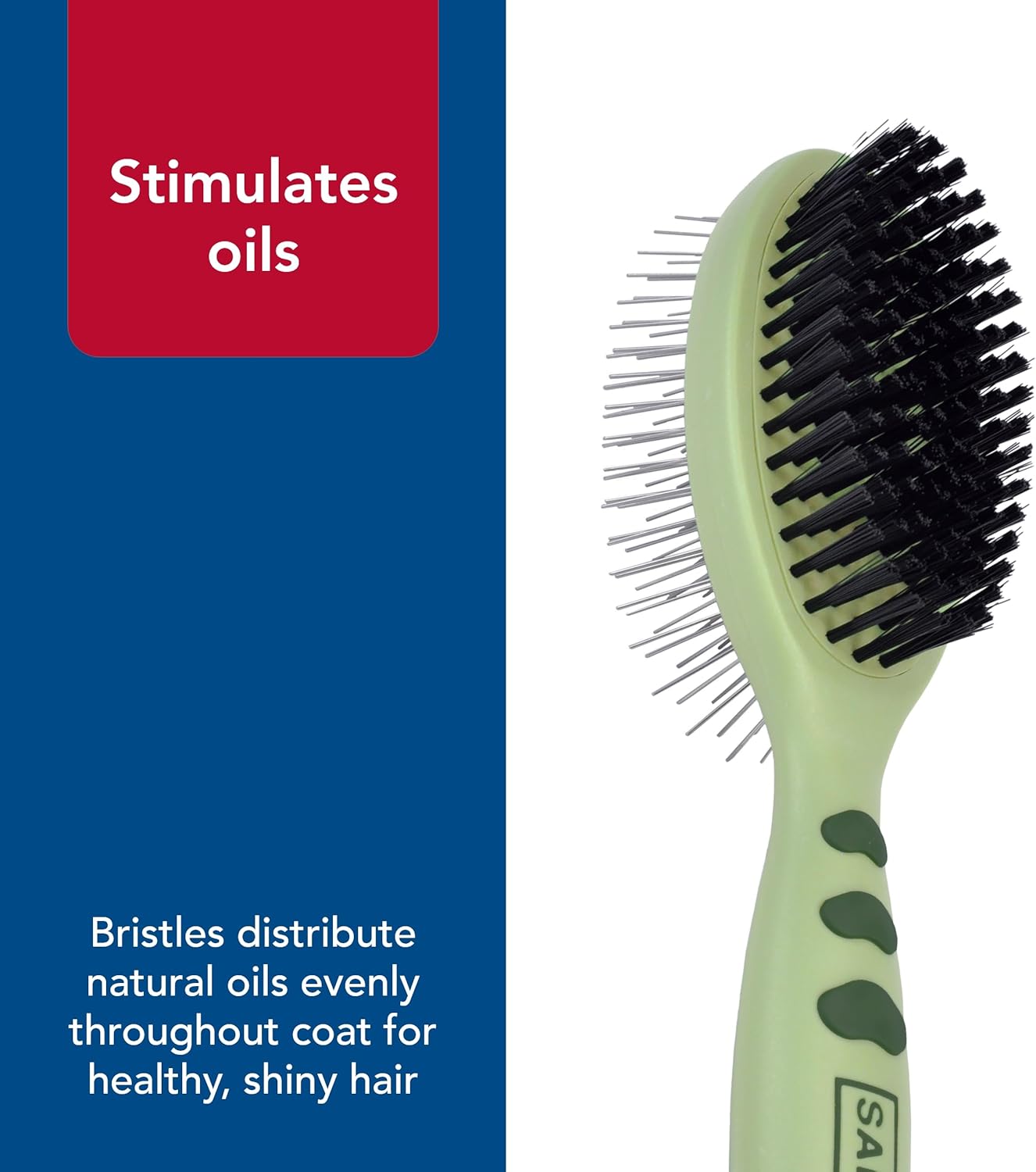 Coastal Safari Pin &amp; Bristle Combo Dog Brush Dual Sided Plastic Handle Groomer