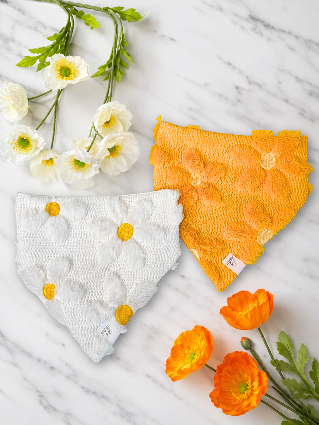 Fluffy Daisy Jacquard Dog Bandana