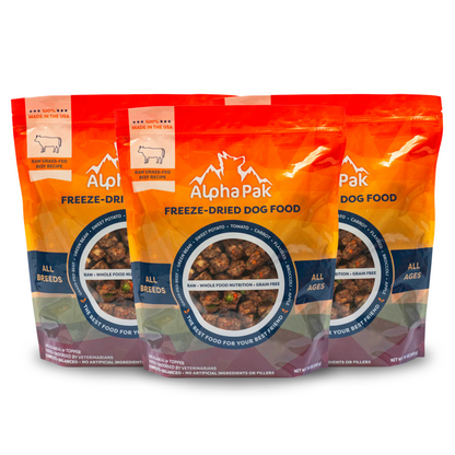 Freeze-Dried Raw Beef — Formulated for Dog Longevity