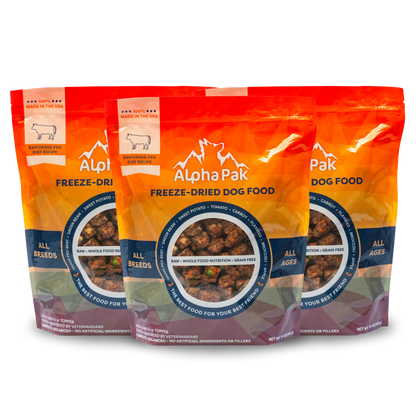 Freeze-Dried Raw Beef — Formulated for Dog Longevity