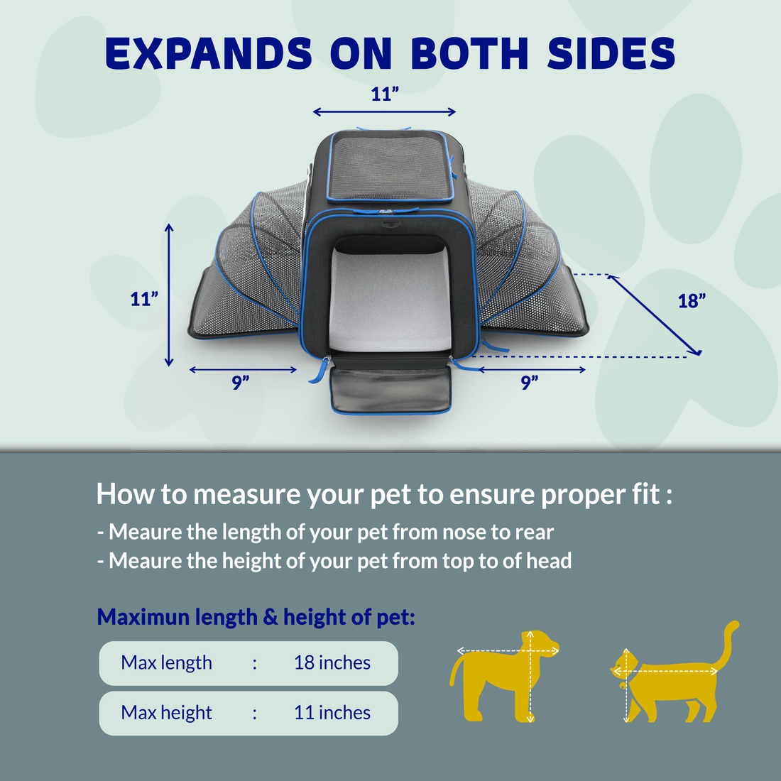 Rolling Rover Airline Compliant Expandable Wheeled Pet Carrier