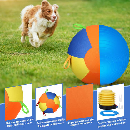 Herding Ball For Dogs, Large Dog Ball With Handles For Outdoor Play, Indestructible Training Toy Balls For Australian Shepherd, Interactive Toy Balls For Medium &amp; Large Dogs
