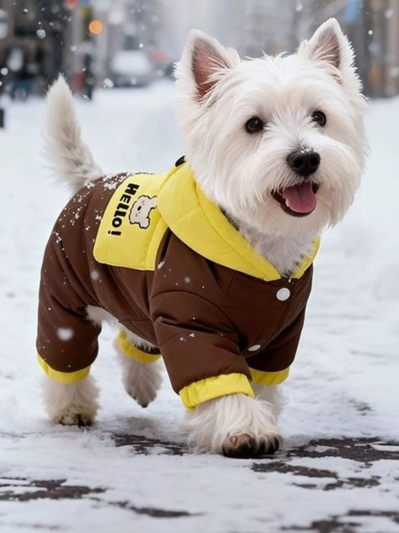 Color Block Warm Pet Jumpsuit