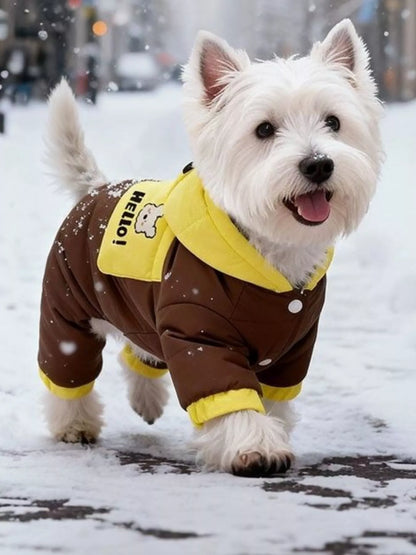 Color Block Warm Pet Jumpsuit