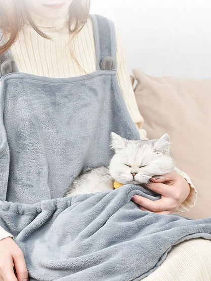 Cozy Pet Carrier Apron with Paw Holes