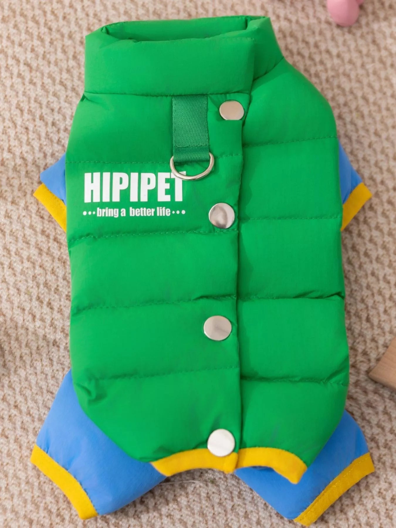 Color Block Warm Pet Jumpsuit