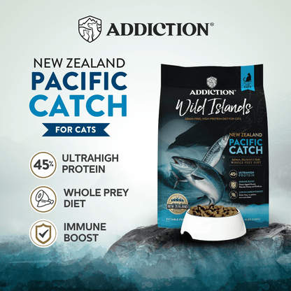 Wild Islands Pacific Catch Premium King Salmon Mackerel &amp; Hoki Dry Cat Food