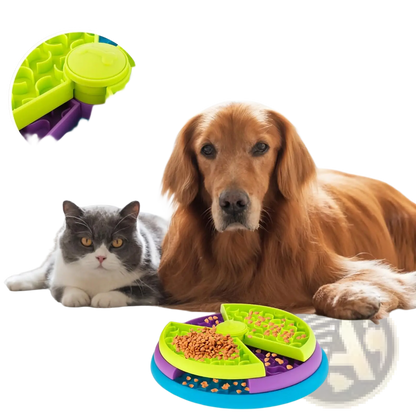 3-in-1 Dog Feeder Puzzle and Lick Mat Slow Feeder Bowl