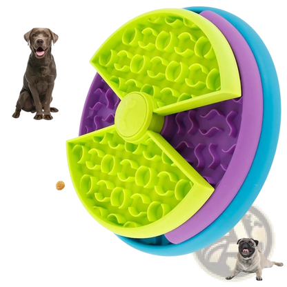 3-in-1 Dog Feeder Puzzle and Lick Mat Slow Feeder Bowl