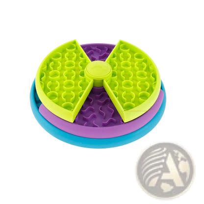 3-in-1 Dog Feeder Puzzle and Lick Mat Slow Feeder Bowl