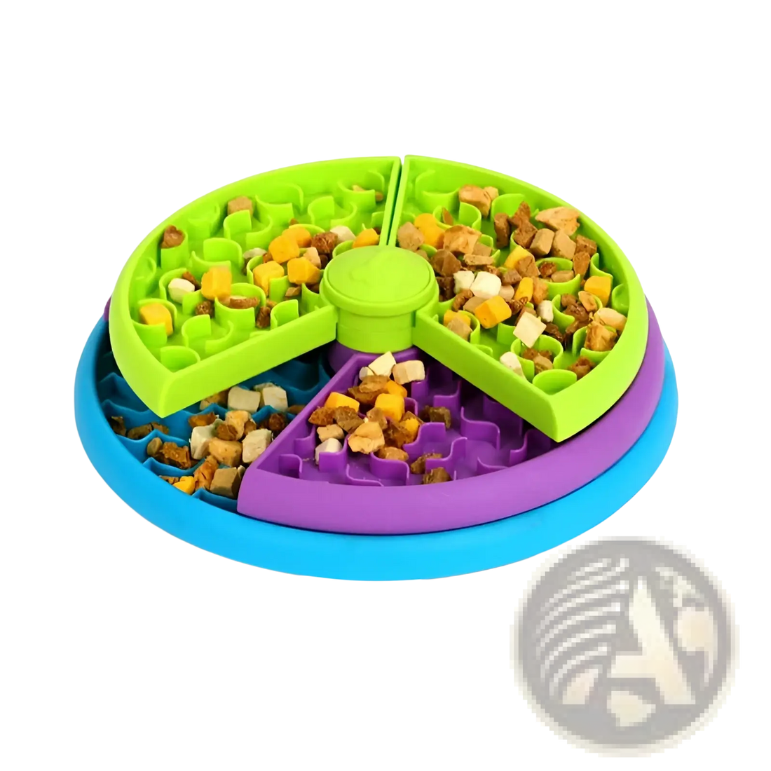 3-in-1 Dog Feeder Puzzle and Lick Mat Slow Feeder Bowl