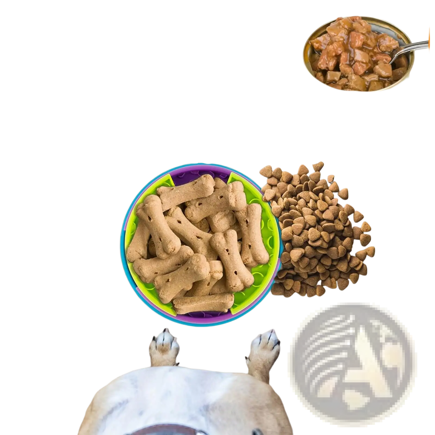3-in-1 Dog Feeder Puzzle and Lick Mat Slow Feeder Bowl