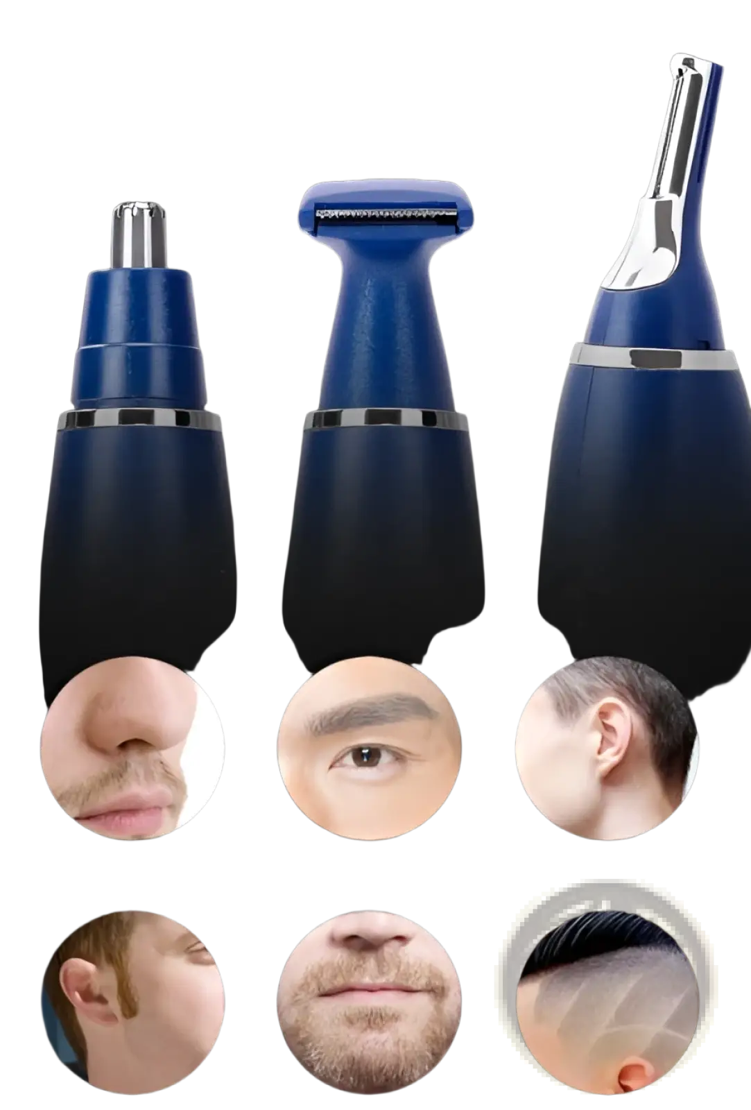 3-in-1 Electric Ear Nose and Pet Nail Trimmer Blue