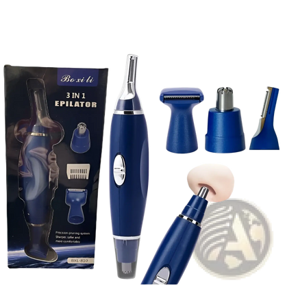 3-in-1 Electric Ear Nose and Pet Nail Trimmer Blue