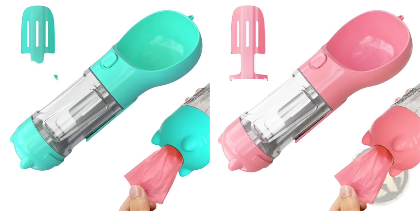 3-in-1 Portable Dog Water Bottle with Food and Bag Dispenser