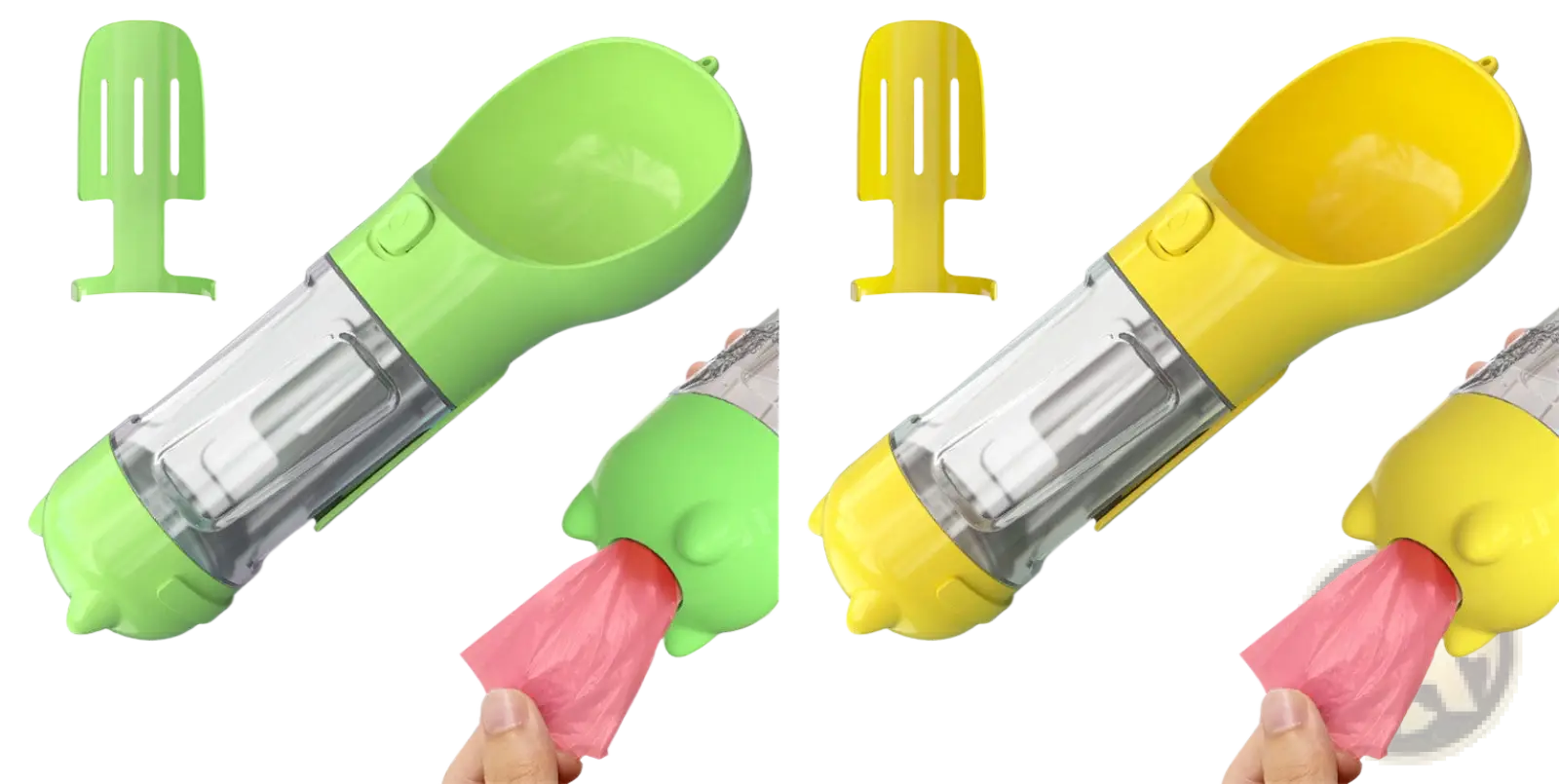 3-in-1 Portable Dog Water Bottle with Food and Bag Dispenser