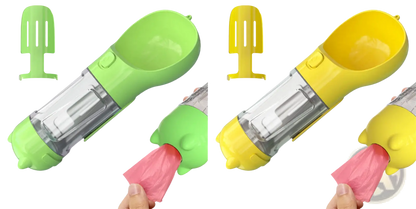 3-in-1 Portable Dog Water Bottle with Food and Bag Dispenser
