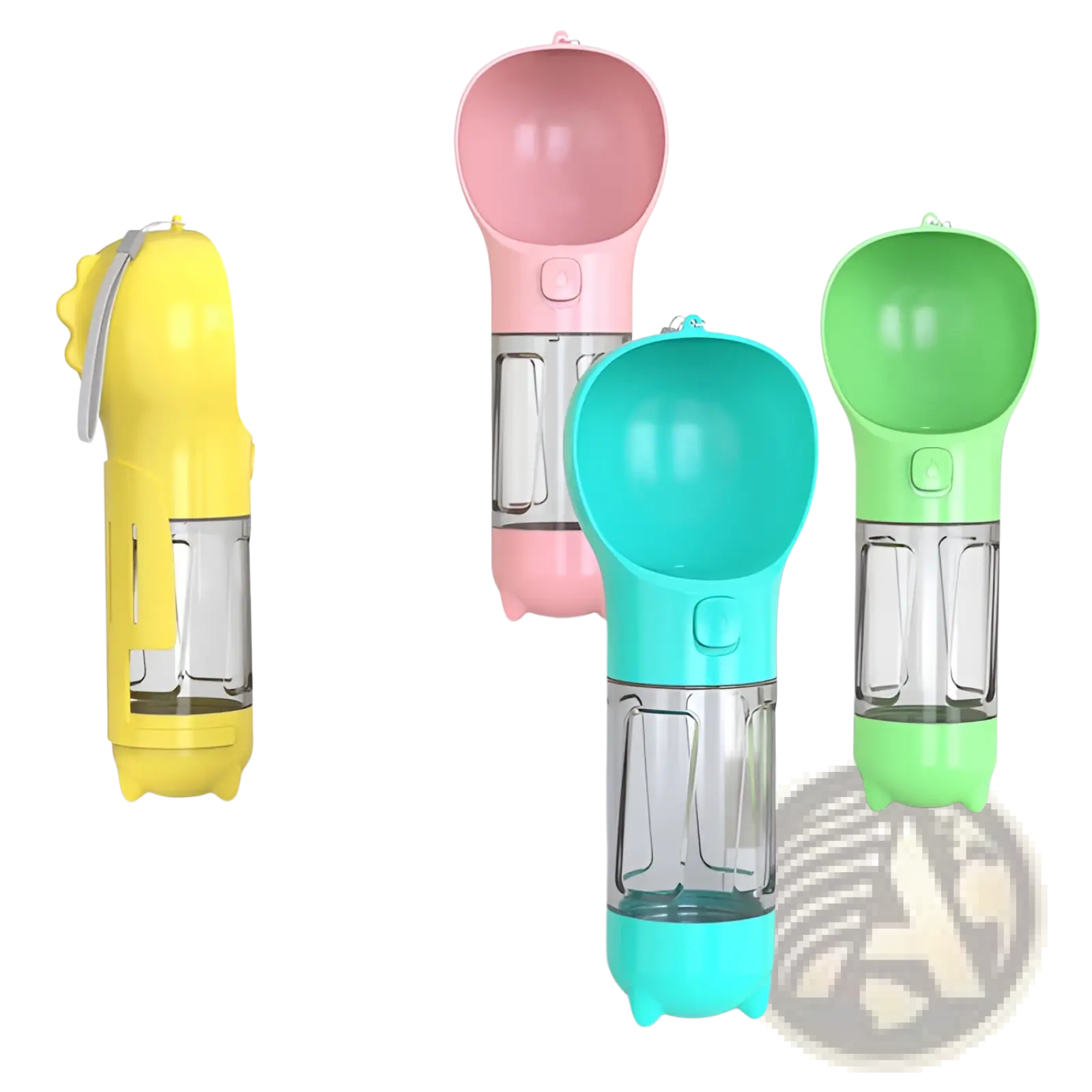3-in-1 Portable Dog Water Bottle with Food and Bag Dispenser