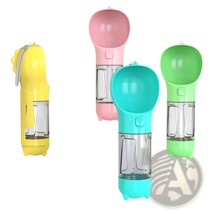 3-in-1 Portable Dog Water Bottle with Food and Bag Dispenser