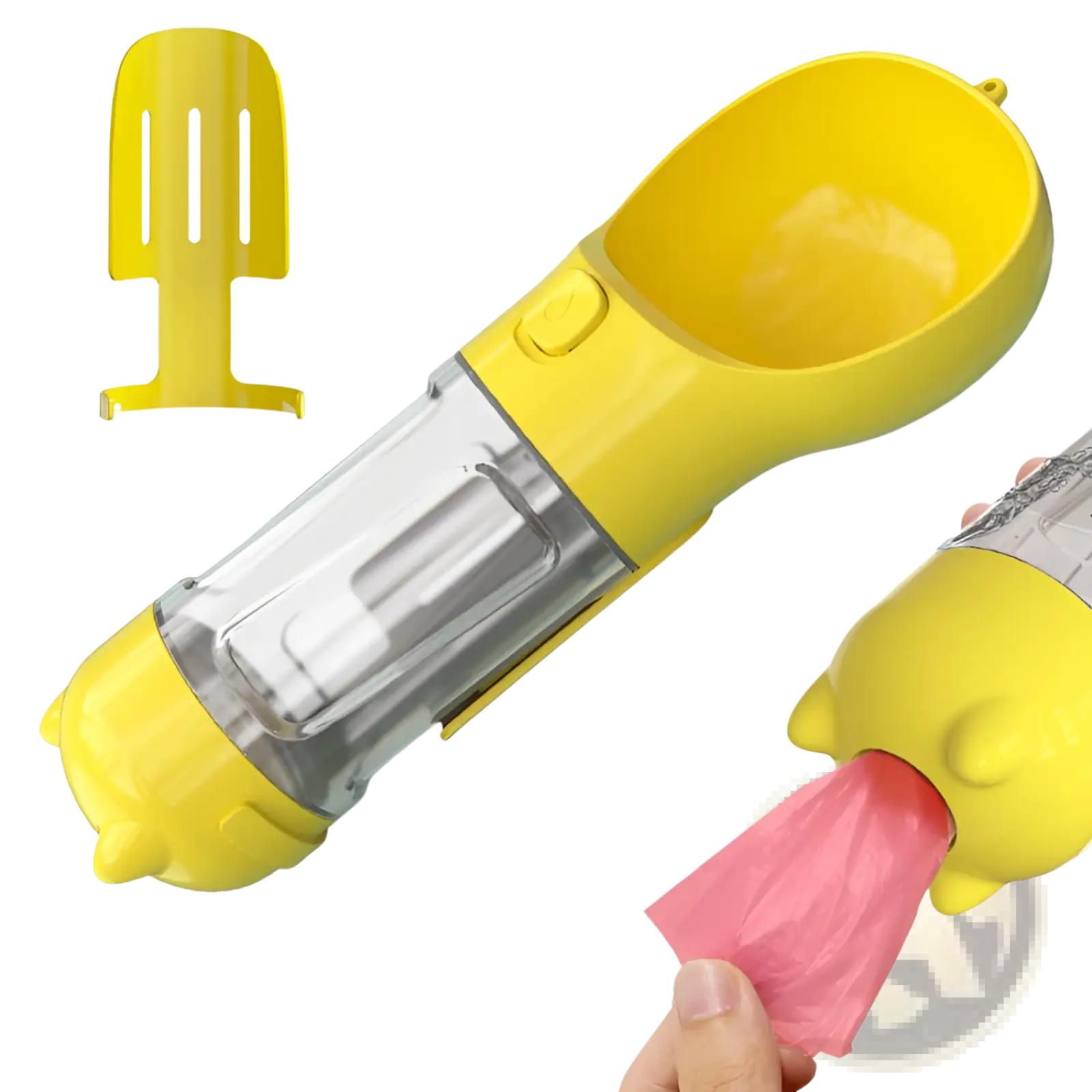 3-in-1 Portable Dog Water Bottle with Food and Bag Dispenser